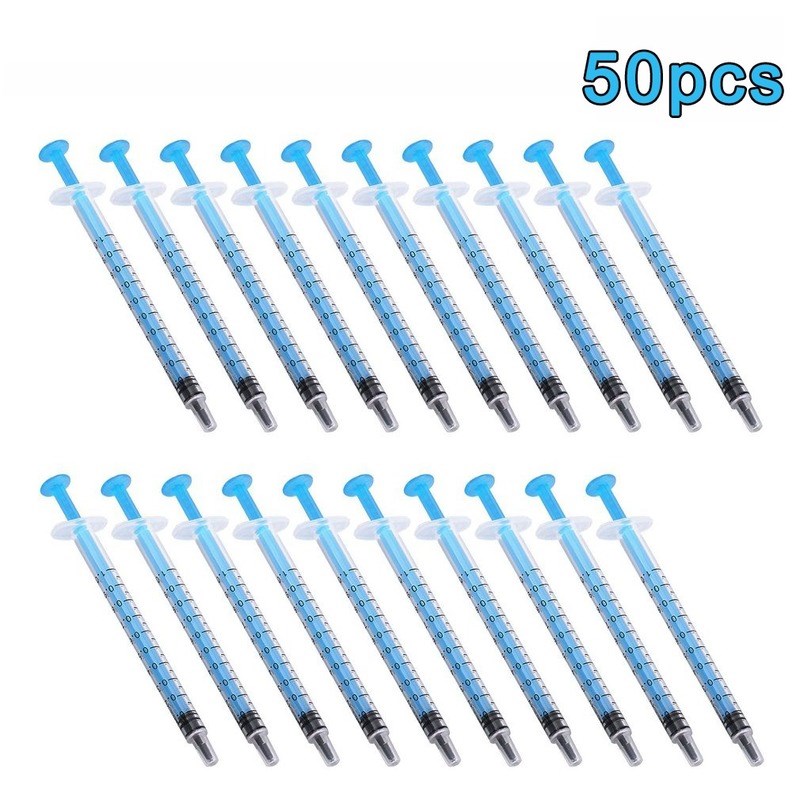 

Lab Supplies 50pcs 1ml Disposable Plastic Veterinary Syringe No Needles For Pet Farm Animal Cat Dog Pig Cattle Sheep Horses