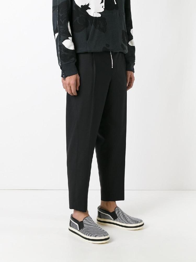 

Men's Pants Clothing GD Hair Stylist Fashion Catwalk Zipper Casual Harem Plus Size Costumes, Black