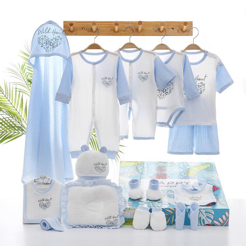 

Clothing Sets 2022 17pcs Born Baby Clothes Soft Cotton Boy Set Infant Toddler Girl Outfit Gift, Blue