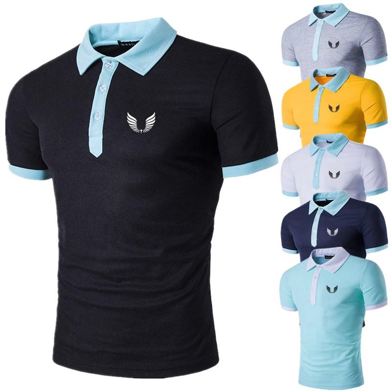 

Men' Polos Business Casual Short-sleeved Shirt, Black