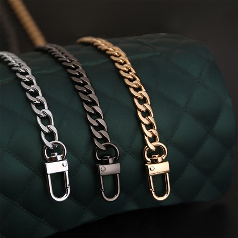 

20 100 120cm Metal Chain DIY Replacement Shoulder Bag Strap Gold Silver Black Handles Handbag Purse Accessories 220812