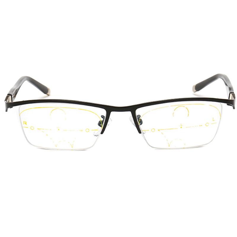 

Sunglasses Spring Temple Alloy Frame Luxury Men Women Progressive Multifocus Reading Glasses ADD 75 100 125 150 175 200 To 400 With CaseSung