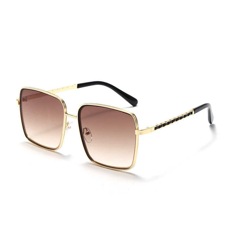 

New fashion personality large frame metal sunglasses square women's Sunglasses