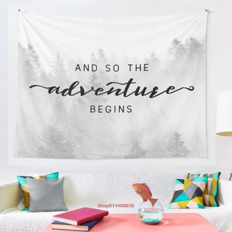 

Tapestries And So The Adventure Begins Foggy Trees Forest Wall Decor Tapestry Art Hanging For Living Room