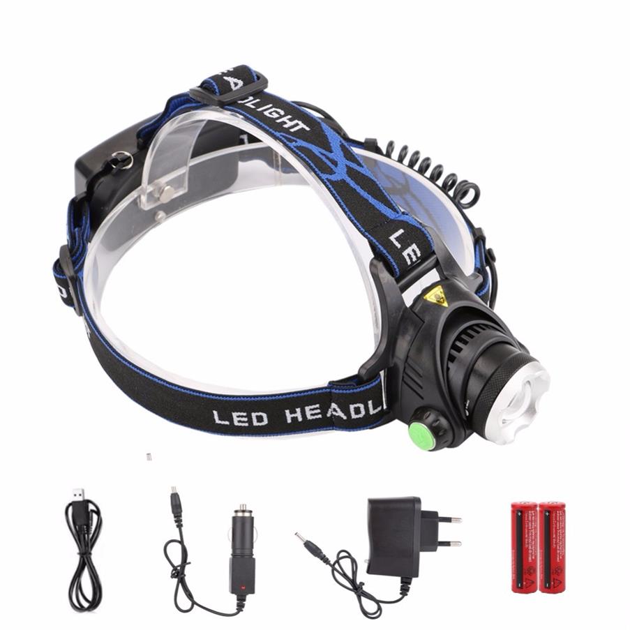 

3 Mode 5000LM XM-L T6 Led Headlamp Zoomable Headlight Waterproof Head Torch flashlight Head lamp Fishing Hunting Light237a