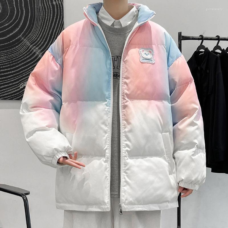 

Men' Down & Parkas ZCSMLL Winter Street Trend Design Niche Cotton Clothing Men And Women Personality Bread Thick Padded Jacket Guin22, Pink