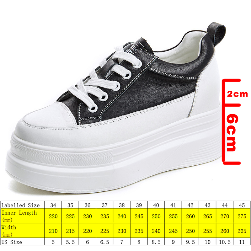 

8cm Platform Wedge Sneakers Women Shoes Summer Genuine Leather Breathable Hollow White Shoes Casual Women Fashion Sneakers, White green