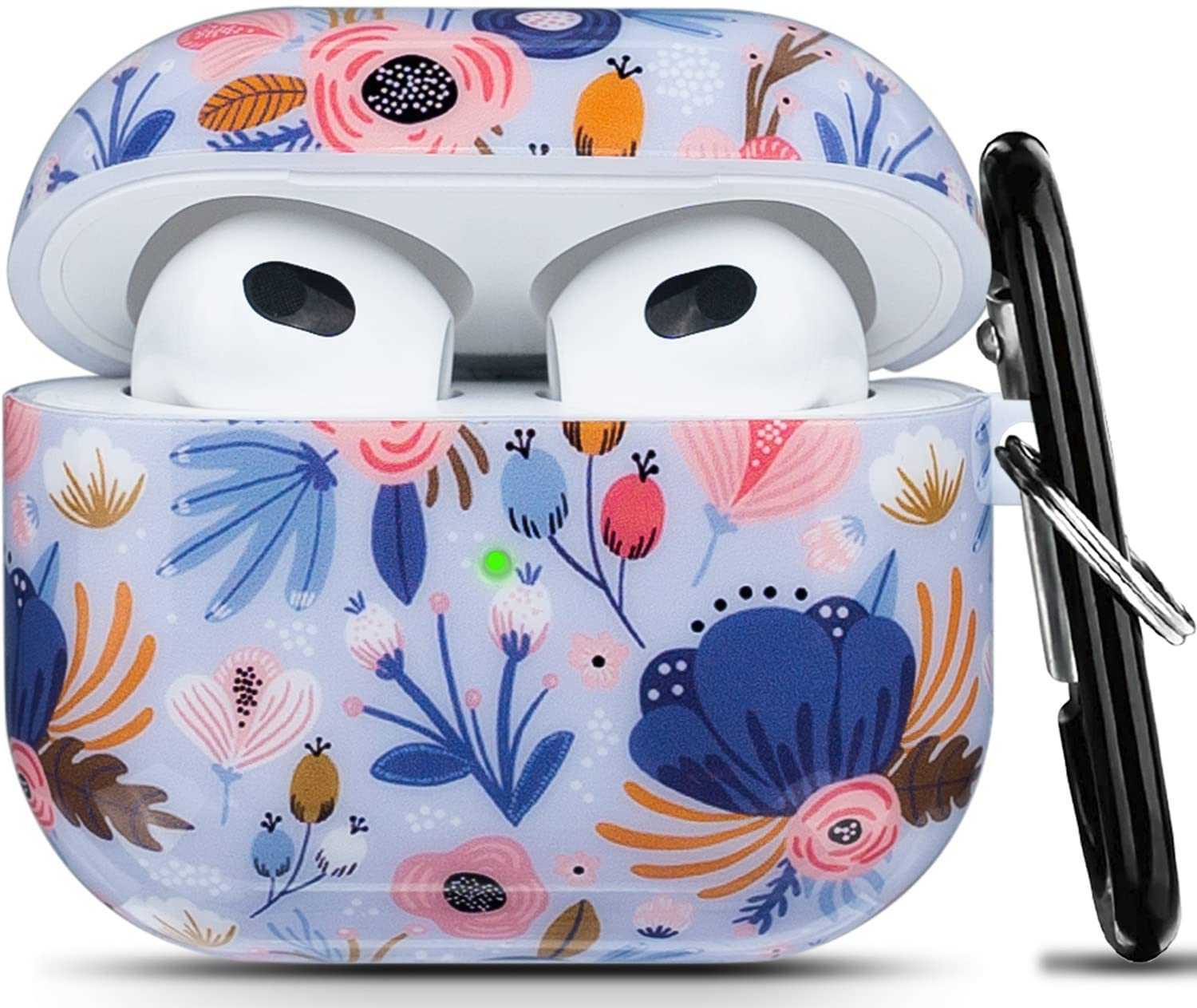 Black Girl Airpod 3 Case 2021 - Afro African American Hard Case Cover Shockproof Women with Keychain for Apple Airpods 3rd