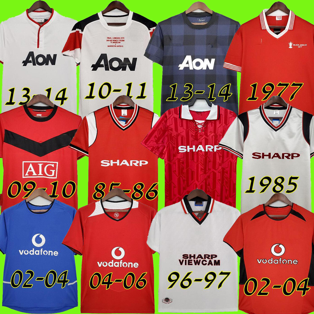 

Man 07 08 90 92 94 95 96 97 98 99 10 11 12 13 14 United Retro UCL final match utd home Manchester Jersey 1994 1998 United RONALDO BECKHAM CANTONA KEANE SCHOLES GIGGS, 02/04