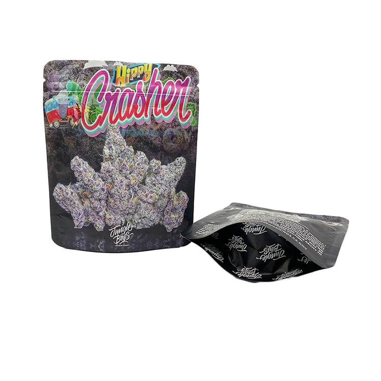 

3.5 g empty matte mylar bags jungle boys stand up smell proof zipper plastic packaging bag