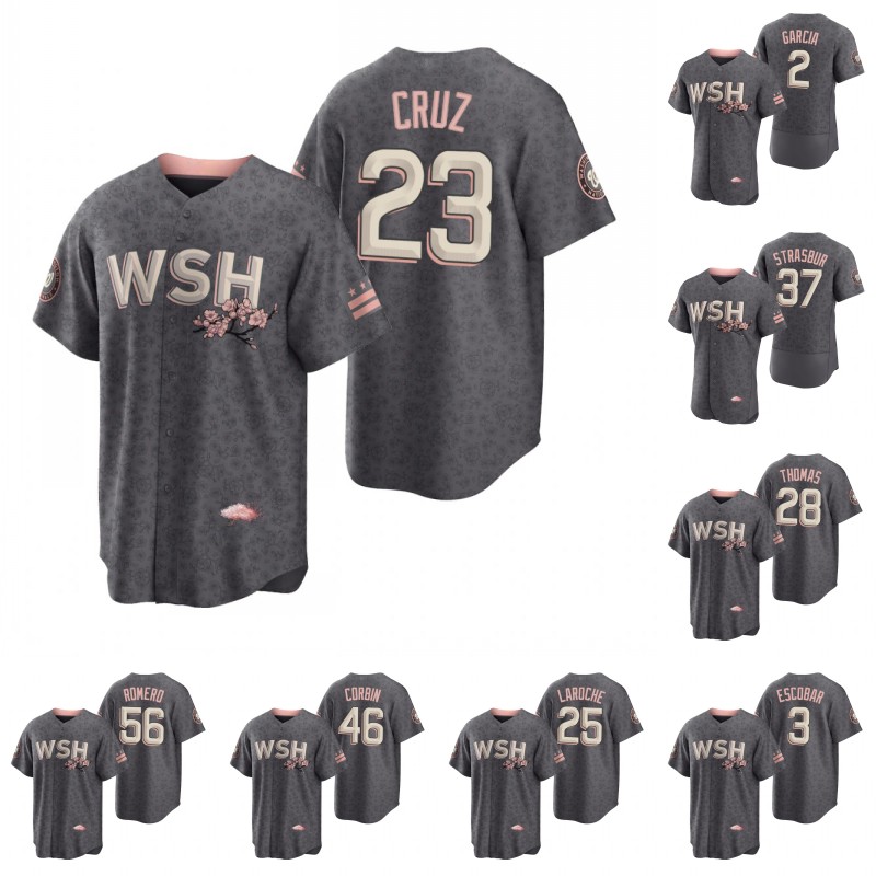 

Nelson Cruz National 2022 City Connect Jersey CJ Abrams Luke Voit Stephen Strasburg Alcides Escobar Riley Adams Keibert Ruiz Josiah Gray Josh Rogers MacKenzie Gore, Womens red s-xxl