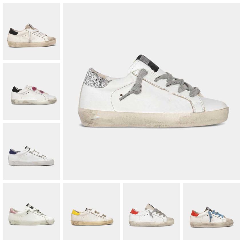 

#GOLDEN#GOOSE#SHOES 2022 Selling Kids Shoe Italy Brand Golden Infant Childrens Super Star Sneakers Sequin Classic White Do -Old Dirty Tod gV, Multi-color