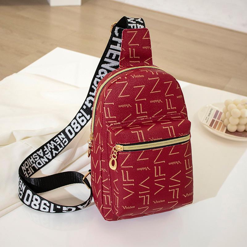 Sacs de soirée sac à main de voyage pour femmes homme sac de poitrine imprimé à une épaule été et automne version coréenne de sac de taille perso