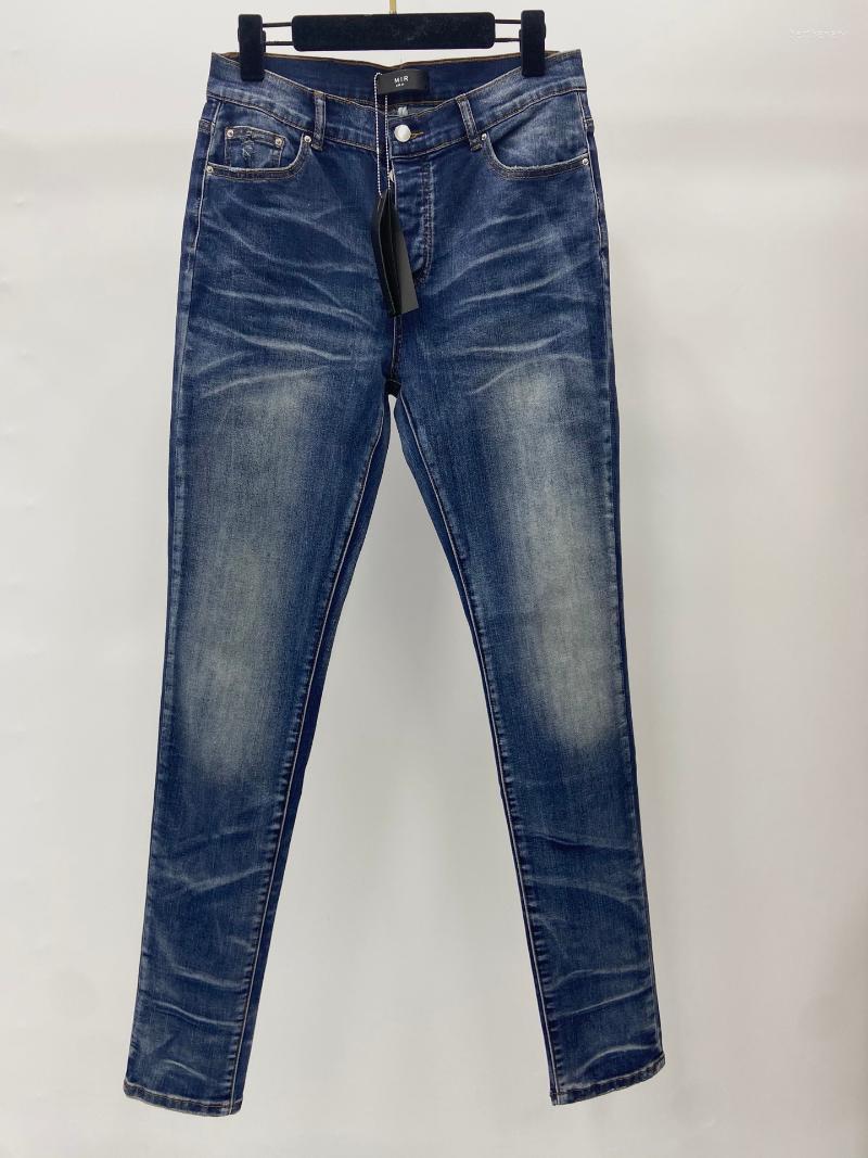 

Men's Jeans AMR Basic Blue Men Women Light Washed Straight HipHop Streetwear Skinny Denim TrouserMen's Bert22, Black
