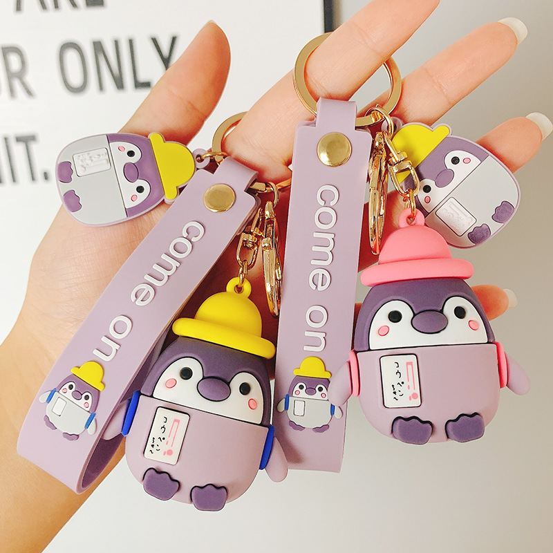 

New Keychain Toy Net Red Net Reds Ins Couple Creative Cartoon Little Penguin Key Ring Fashion Pendant Keys Chain Anime Peripheral Backpack Accessories DHL, A2