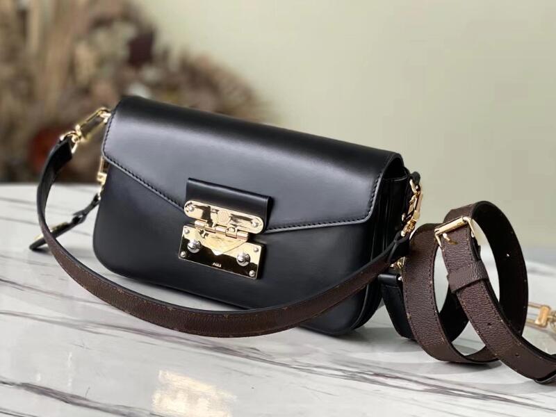 

Realfine Bags 5A M20393 24cm Swing Calfskin Leather Handbag Shoulder Purses For Women with Dust bag+Box, Lambskin quilted_09