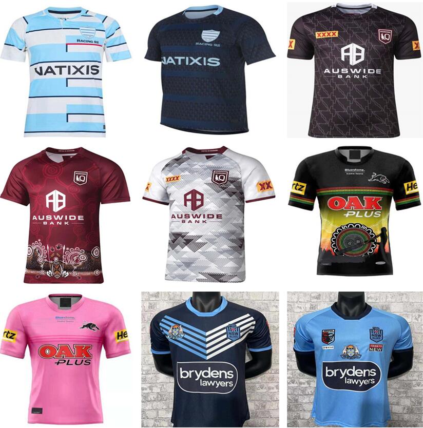 

2022 RACING 92 RUGBY JERSEY QLD MAROONS HOLDEN BLUES shirt Penrith Panthers TRAINING JERSEYS NSW BLUES MAORI ALL STARS, Black