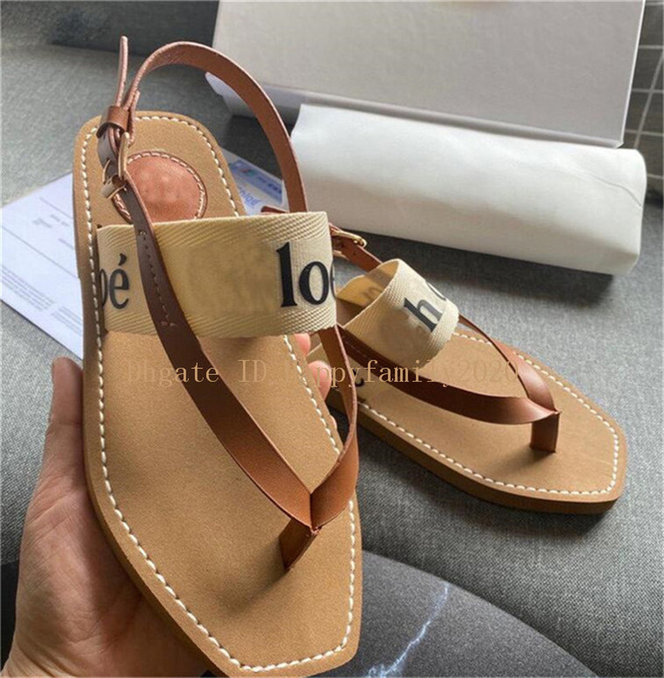 

WWA 2023 outdoor slipper shoes women CHIOE CLOE woody tote mules flat sandals slides designer canvas slippers beige white black 0.C0E