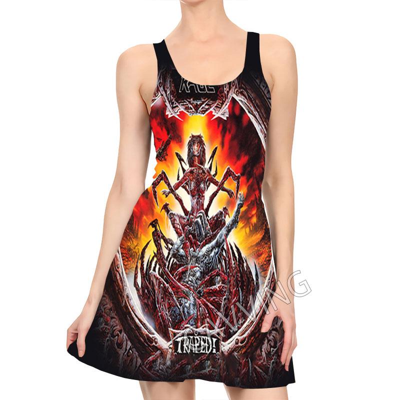 

Casual Dresses 3D Print Rage Band Fashion Harajuku Top Women Round Neck Women' Tank DressCasual, 15