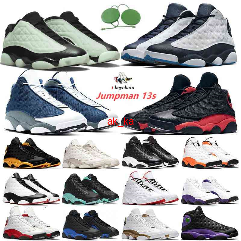 

13 13s jumpman shoes Obsidian Red Flint Court Purple Hyper Royal Chicago Black Cat Bred Lucky Green Altitude mens trainers sports, Dirty bred