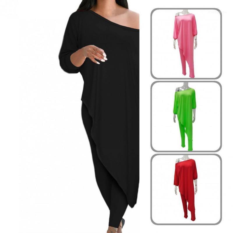 

Women's Two Piece Pants Skinny Trousers Comfortable Ladies Loose Blouse Suit For Outdoor, Black