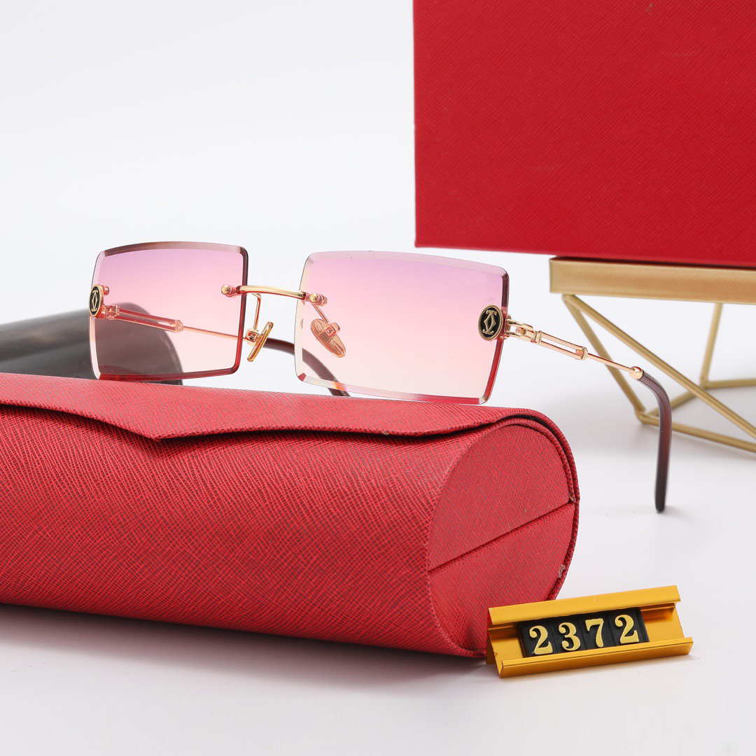 

Luxury BRAND Fashion Classic female square Carter Gradient lens Sunglasses woMen rimless Vintage Brand Design Sun Glasses Oculos