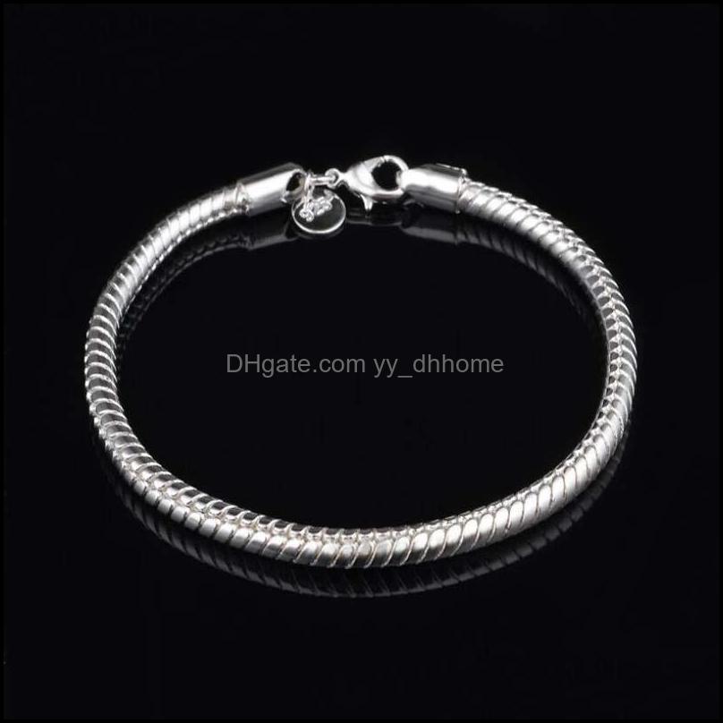 

Chains Necklaces Pendants Jewelry 4Mm Sier Snake Chain Bracelet Link Bracelets 20Cm For Boy And Girl Wholesale - 0905Wh Drop Delivery 2021