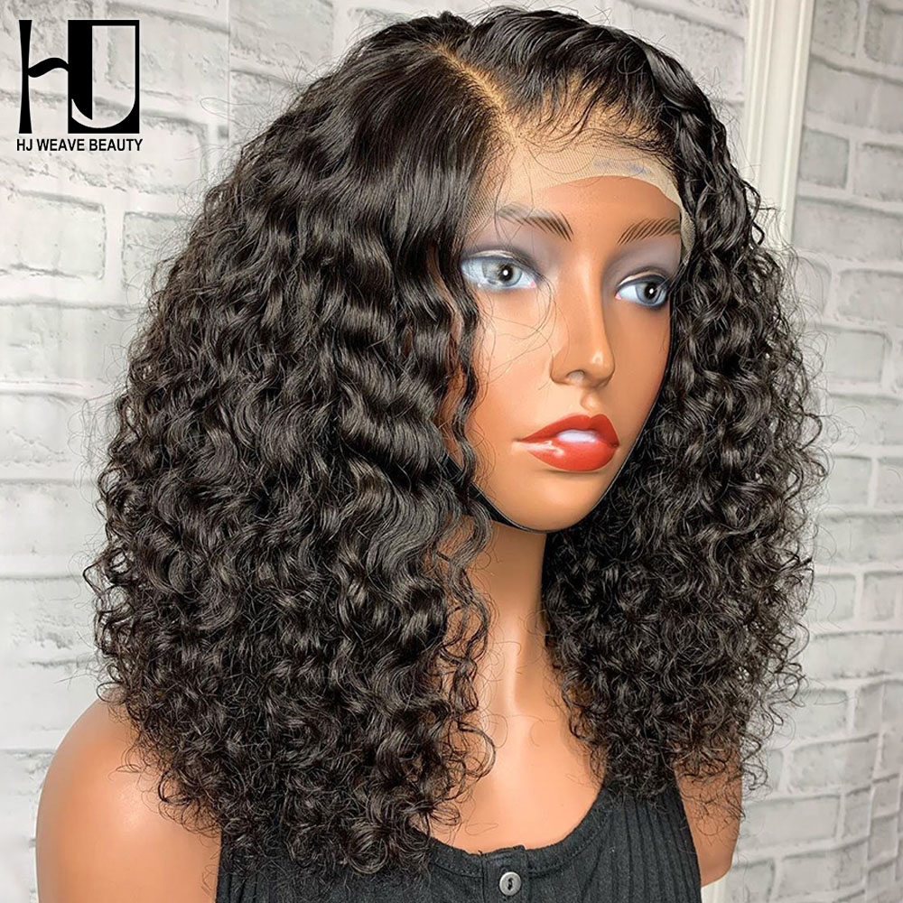 

LX Brand Transparent Deep Wave Curly Short Bob Wig Frontal Human Hair Wig Pre Plucked Brazilian 4x4 5x5 Closure Wigs For Black Womenfactory, 8inches