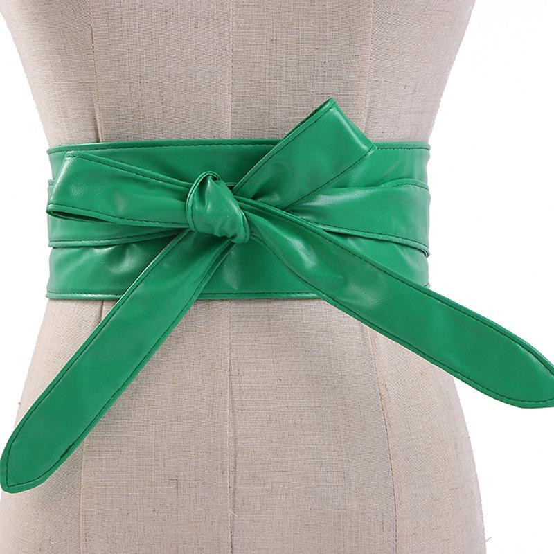 Ceintures Femmes Ceinture En Cuir Cummerbunds Pour Large Taille Bow Self Tie Wrap Marque Dames De Mode StrapBelts
