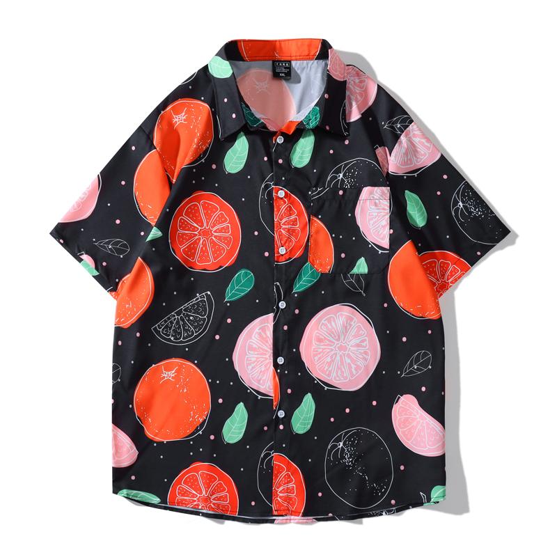 

Men's Casual Shirts Summer Fruit Prinded Hawaiian Shirt Men Funny Pattern Short Sleeve Men's Clothing Oversize Beach Mens HarajukuMen's, 3653