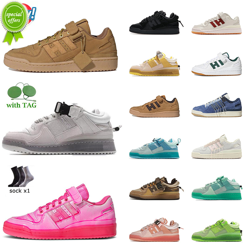 

2022 2022 New Arrival Outdoor shoes Designers Bad Bunny Forum Low X Mens Running Shoe Black White Dipped Solar Pink Back to School Pink Easter