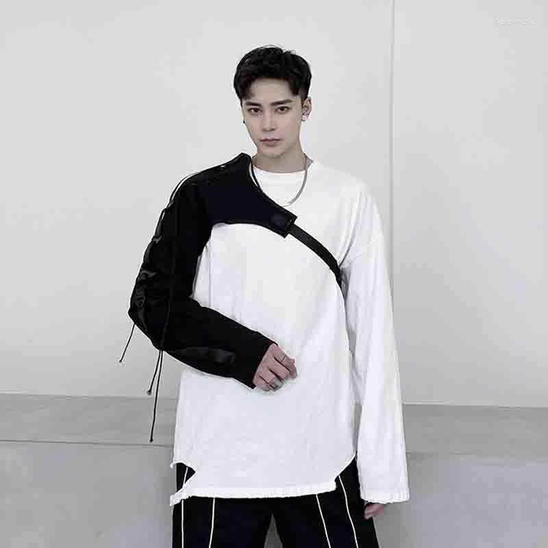 

Men' Vests Department Homemade Dark Single Side Long Sleeve Vest Functional And Tactical Work Clothes Hairdresser Fashion Kare22, Black