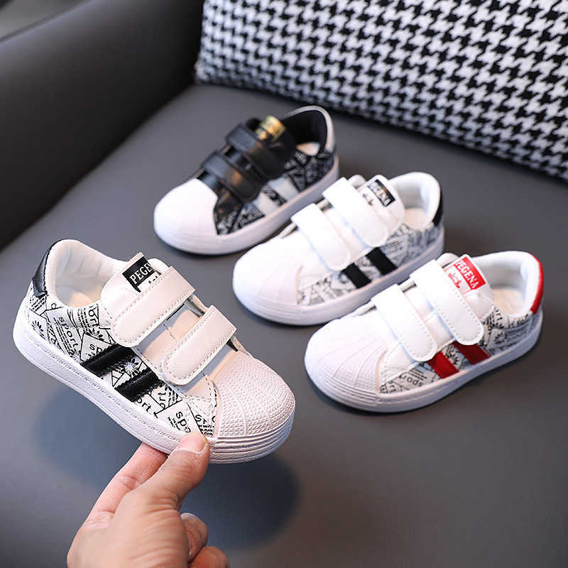 

Spring And Autumn New Board Shoes For Small And Middle School Students Korean Fashion Small White Shoes For Boys And Girls Fashion, Black