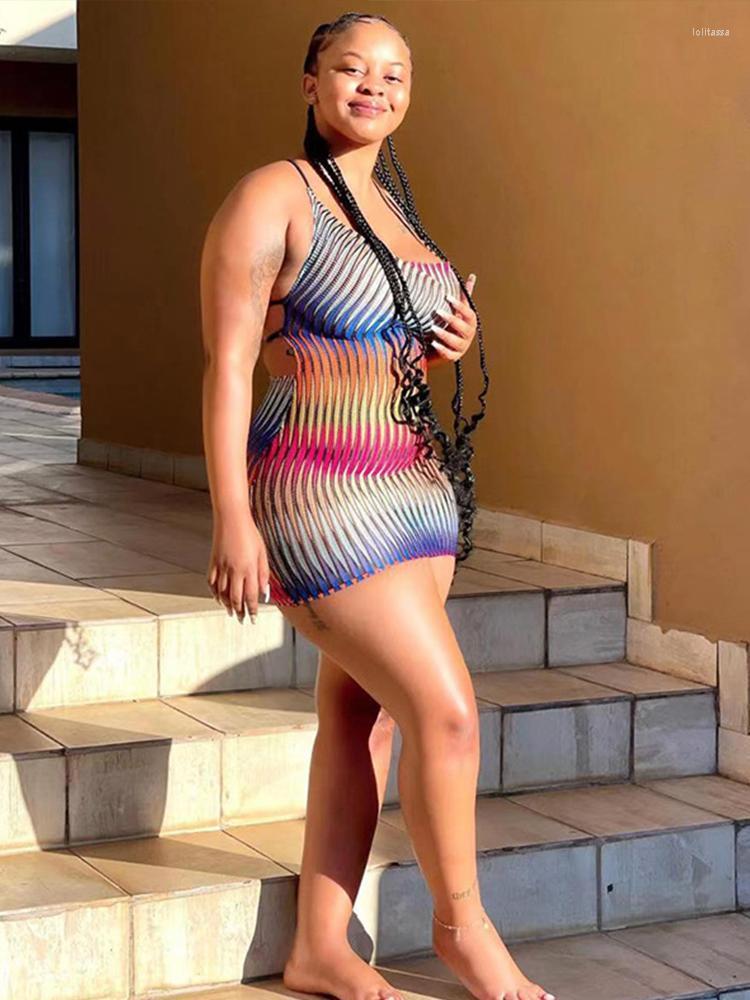 

Plus Size Dresses Women Summer Dress Large Sizes Ladies Backless Short 5xl Beach Sexy Halter Wholesale Bulk Drop Loli22, Red