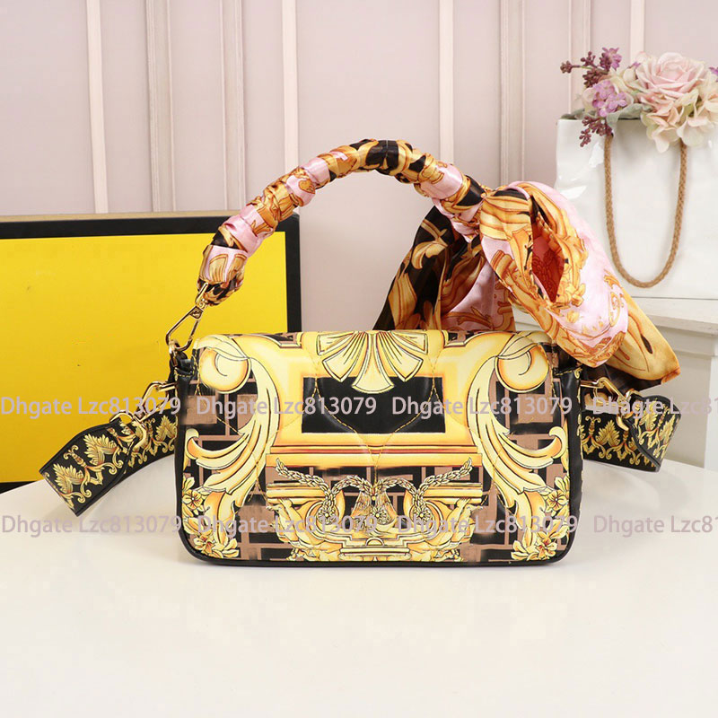 

Vintage design baguette shoulder bag baroque style lady handbag crystal embroidered lettering women crossbody bags evening party clutch purse Luxury Designer Bag