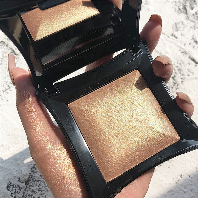 

Shimmer Tone Highlighter Face Brighten Glitter Makeup Monochrome Blusher Powder Palette Cosmetic private label, Customize