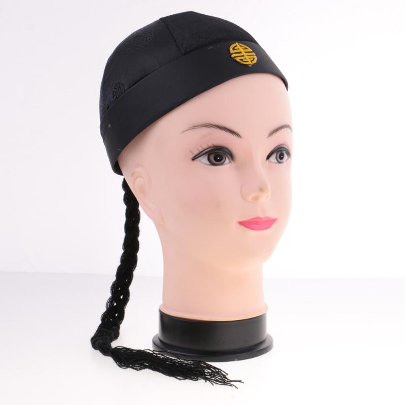 

Bandanas Adult Kids Black Chinese Oriental Cap With Party Costume Hat
