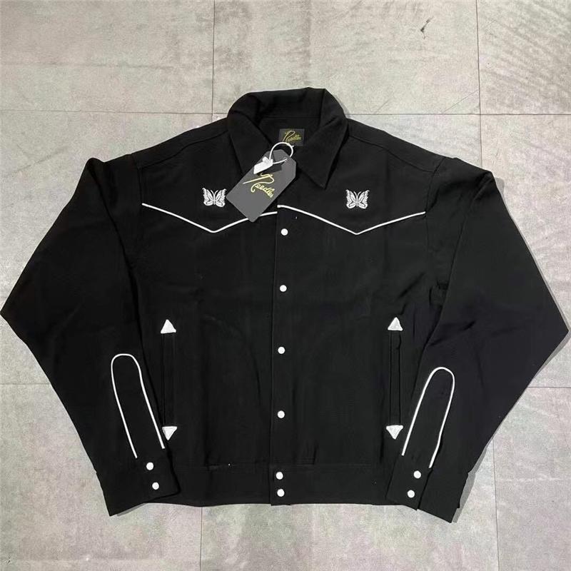 

Men' Jackets 22SS TOP Needles Embroidered Logo AWGE Jacket Men Women 1:1 High-Quality Vintage Butterfly Coats Inside Tag Label