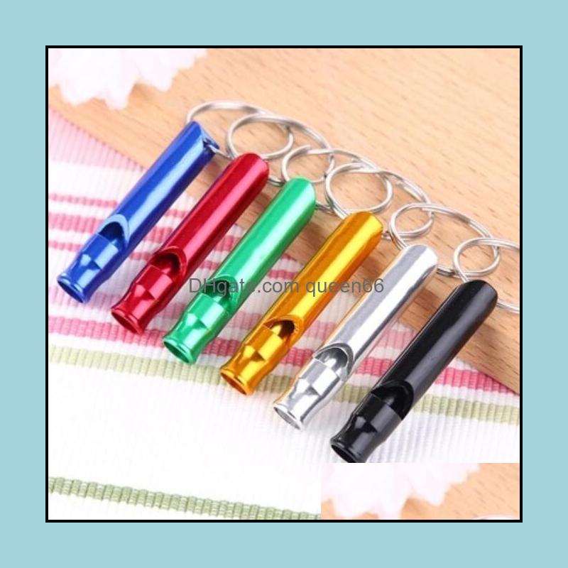 

Key Rings Jewelry Mini Aluminum Whistle Keychain Portable Self Defense Keyrings Holder Dogs Training Keychains Drop Delivery 2021 Fk7Go