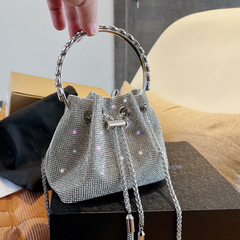 

Wholesale Top Ladies Portable Bucket Bag Personality Designer Women Fashion Rhinestone Shoulder Bag 63, Customize