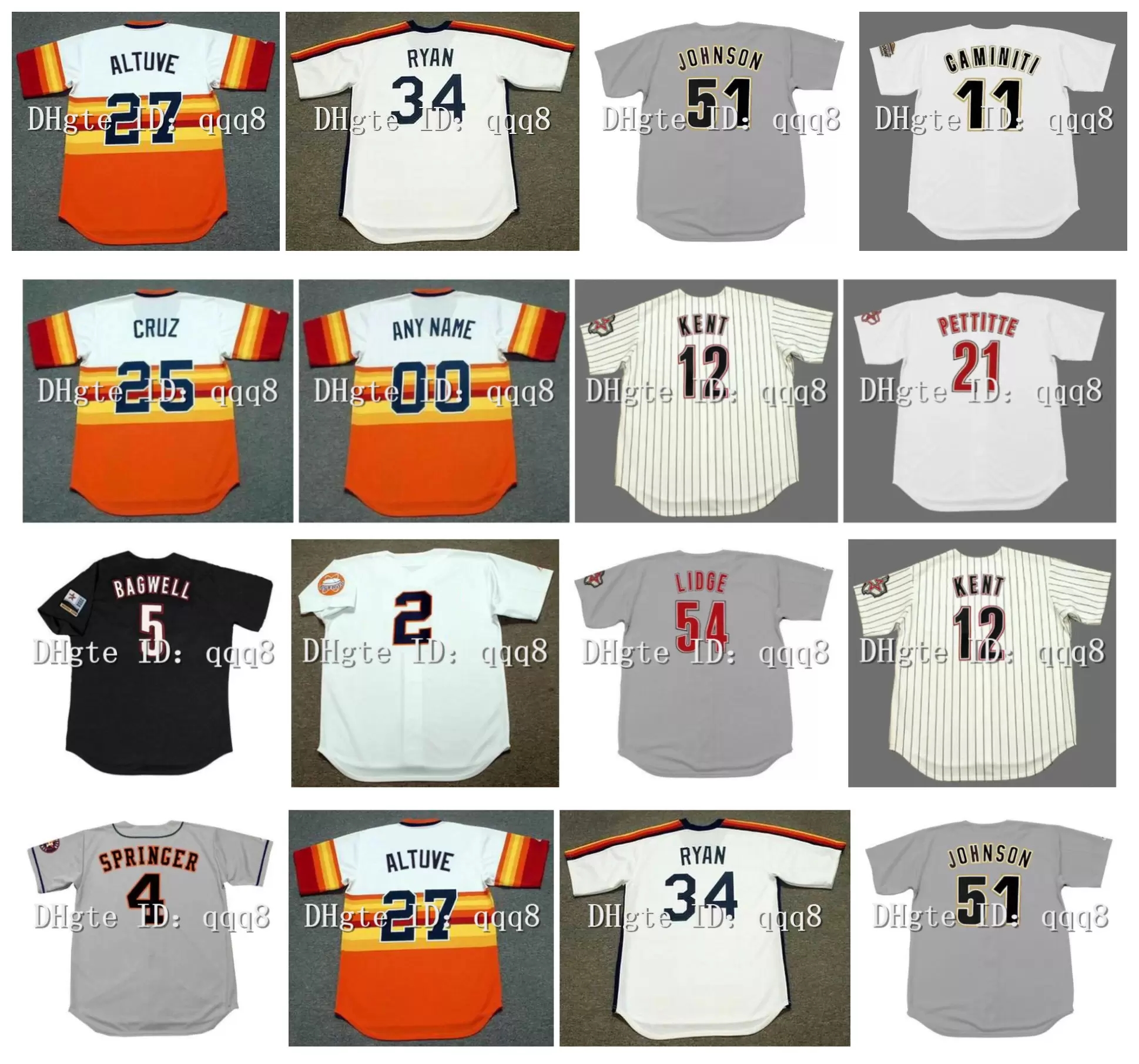

Throwback NOLAN RYAN Houston Jerseys Astros KEN CAMINITI JOSE CRUZ RANDY JOHNSON JEFF BAGWELL JOSE ALTUVE CRAIG BIGGIO ALEX BREGMAN SPRINGER DON WILSON BILL DORAN, As pic