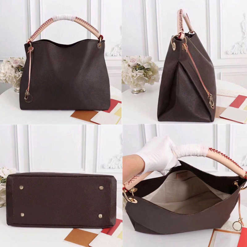 

M44869 Artsy Totes Designer Luxury Handbags black emboss Vintage Leather Women's Fashion Shoulder Crossbody Bags with handle Shopping Purses, Old flower