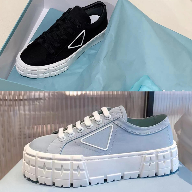 

womens Casual Sports shoes Travel fashion white Trainers women lace-up sneaker leather cloth gym Thick soled shoe designer platform lady sneakers size 35-41 With box, Blue[thick bottom]