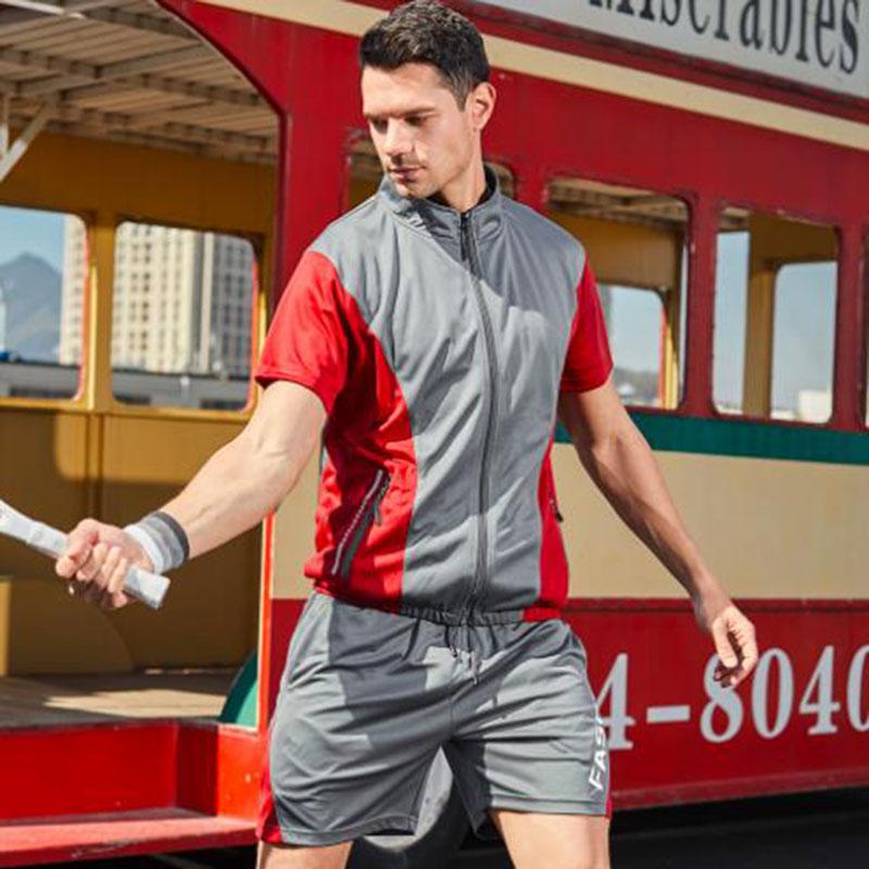 

Men' Tracksuits Summer Running Set Men' Tracksuit Sweatshirts And Shorts Classic Daily Casual Sports 2pcs Gym T Shirt Short OutfitsMen, Tz87(gray)