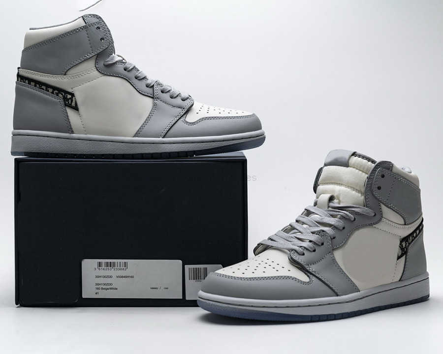 

Top Quality Shoes 1S Jumpman 1 High Womens Mens White Gray Luxury Design Outdoor Sports Sneakers Topsport With Box, #1