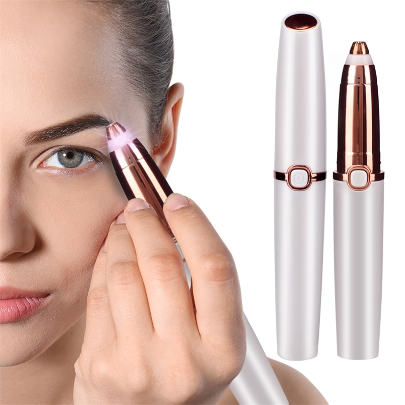 

Electric Eyebrow Trimmer Makeup Painless Eye Brow Epilator Mini Shaver Razors Portable Hair Remover Women depilator 220419