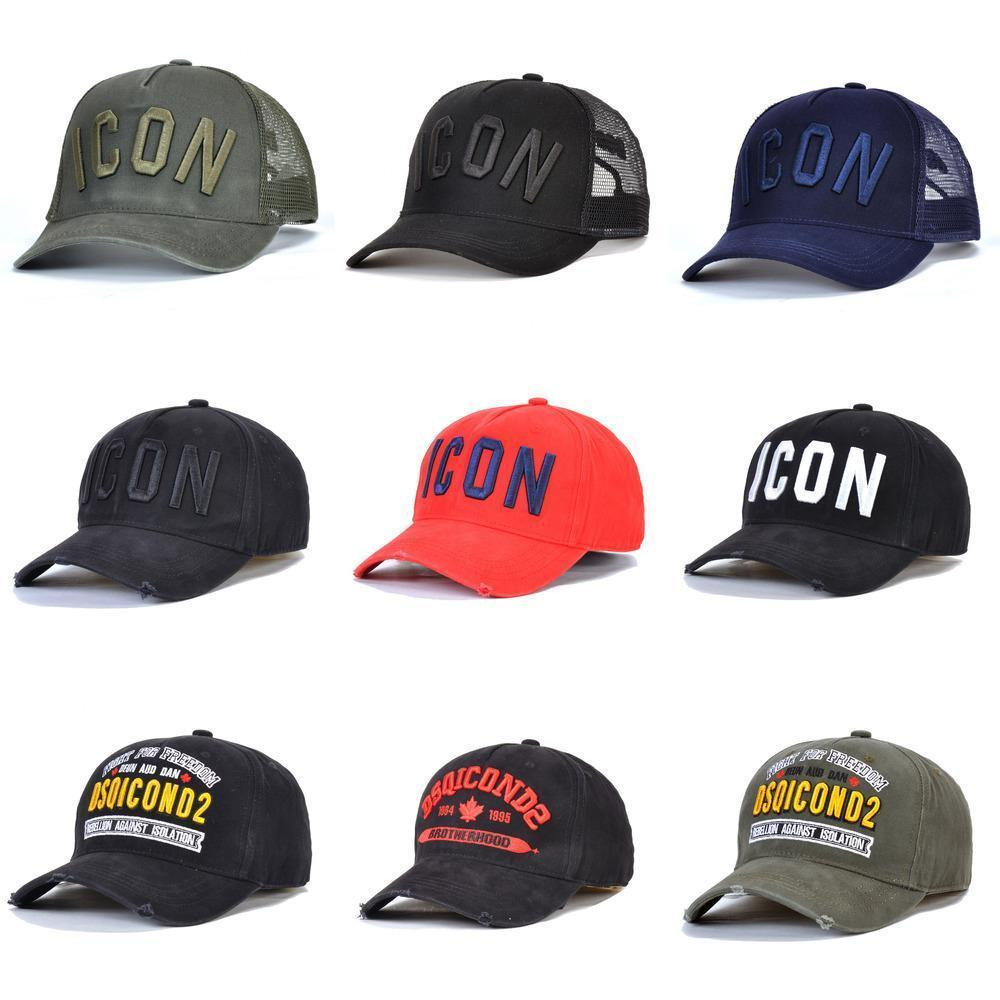 

2022 Sale ICON Mens Designer hats Casquette d2 luxury embroidery cap adjustable 23 color hat behind letter, Hat contrast