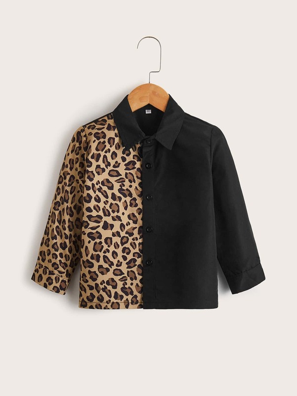 

Toddler Boys Leopard Print Shirt SHE03, Multicolor