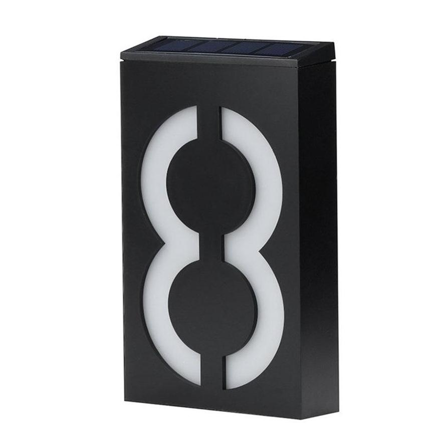 

Outdoor Wall Lamps Solar Power LED Light Sign House El Door Address Plaque Number Digits Plate267C