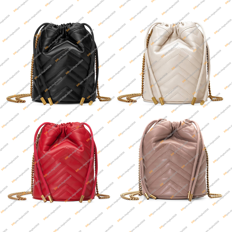 

Ladies Fashion Casual Designe Luxury Mini Bucket Bag Crossbody Shoulder Bag TOTE Handbag Messenger Bags High Quality TOP 5A Cowhide 575163 Purse Pouch, Black 1 / with dust bag